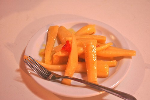 Honey-glazed parsnips