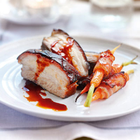 Honey-glazed pork belly