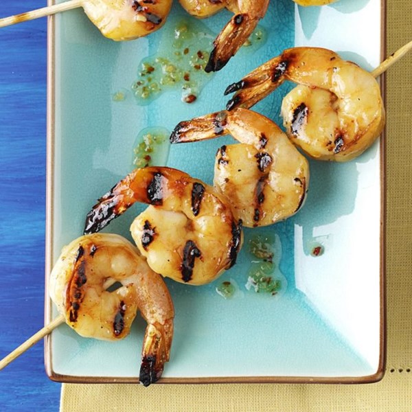 Honey grilled shrimp