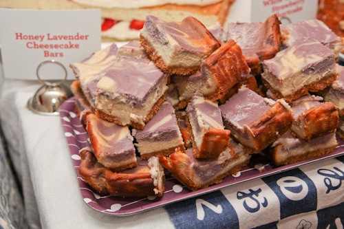 Honey lavender cheesecake bars
