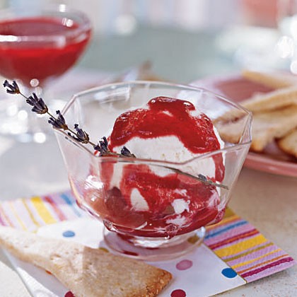 Honey-lavender ricotta ice cream