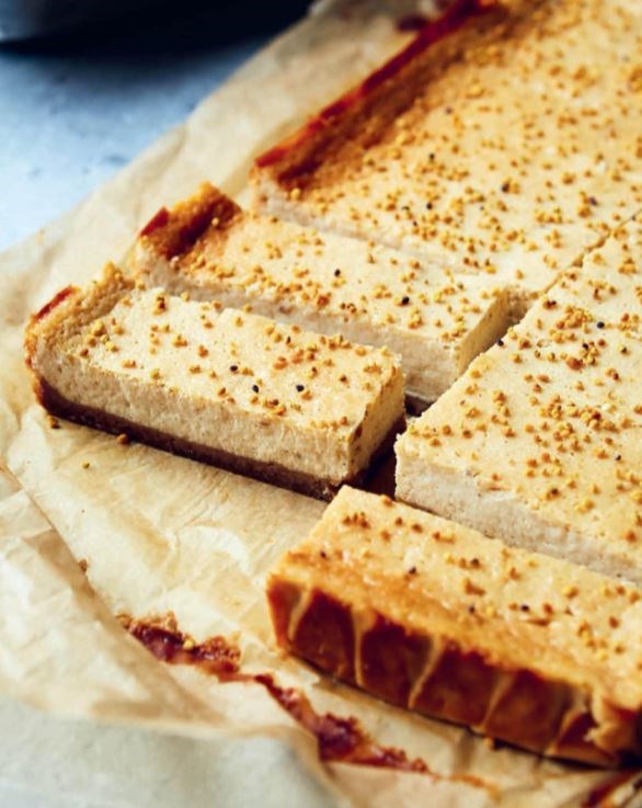 Honey, lemon & ginger cheesecake