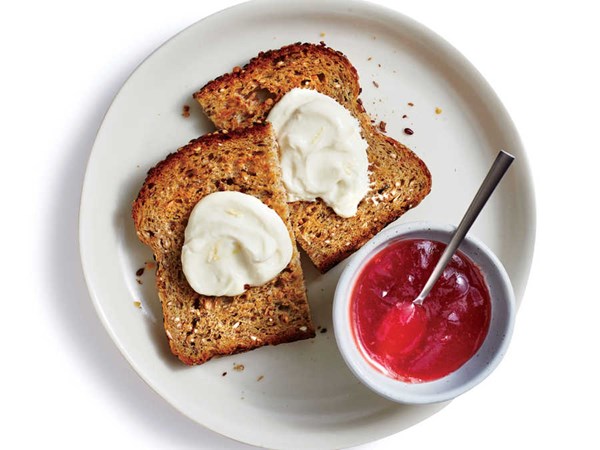 Honey-lemon-whipped goat cheese