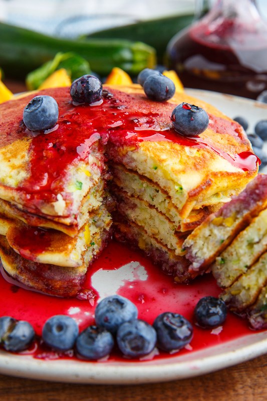 Honey lemon zucchini pancakes