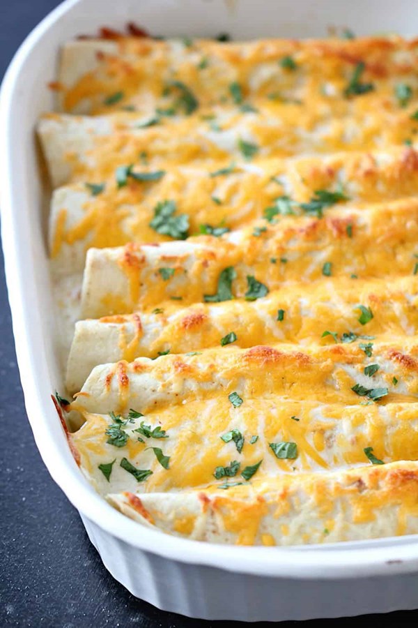 Honey lime chicken enchiladas