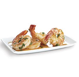 Honey-lime-sake shrimp