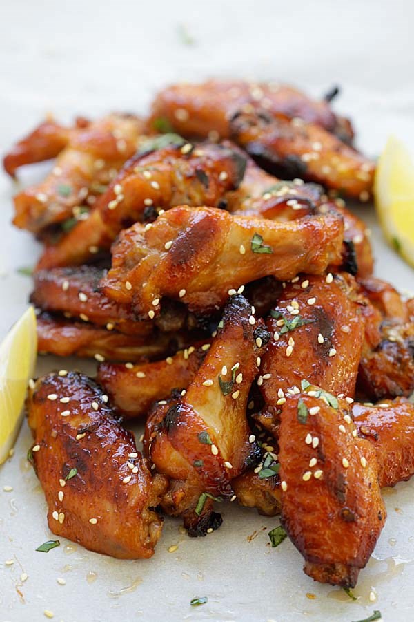 Honey miso chicken wings
