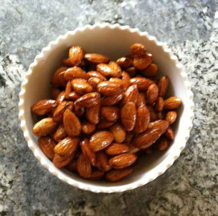 Honey molasses candied almonds