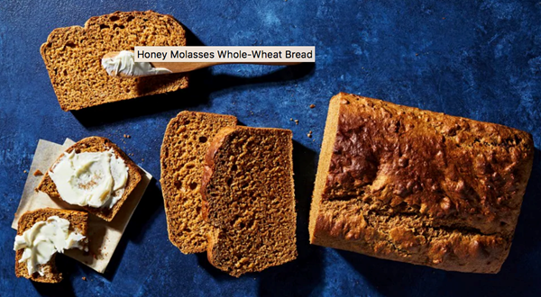 Honey molasses whole wheat bread