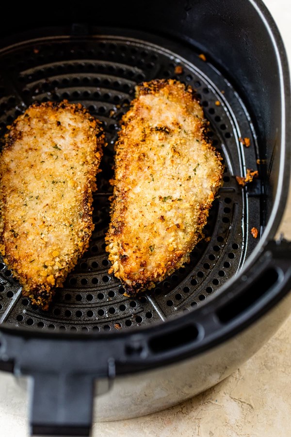Honey-mustard air fryer pork chops