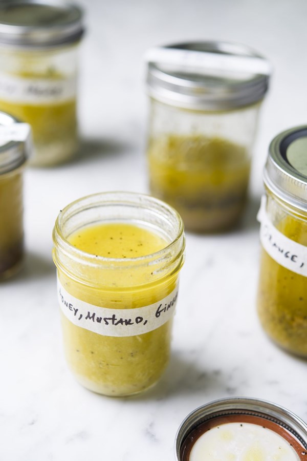 Honey, mustard and ginger vinaigrette