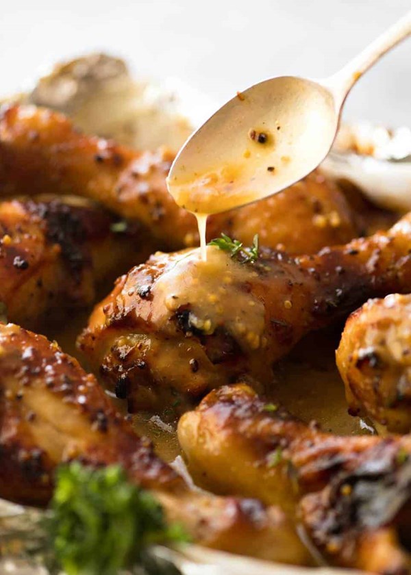 Honey mustard baked chicken drumsticks