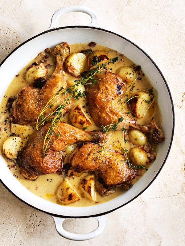 Honey mustard chicken and potato bake