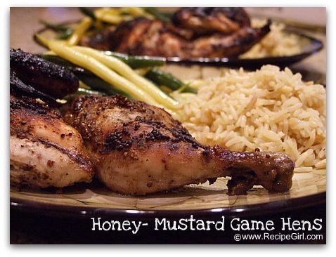 Honey-mustard game hens