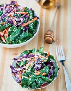"Honey" mustard kale slaw