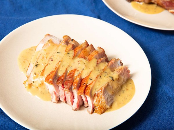 Honey-mustard pork chops