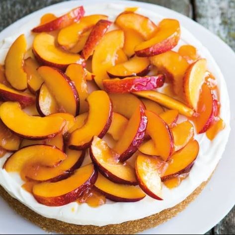 Honey-nectarine cheesecake