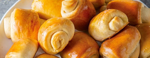 Honey-orange Parker House rolls