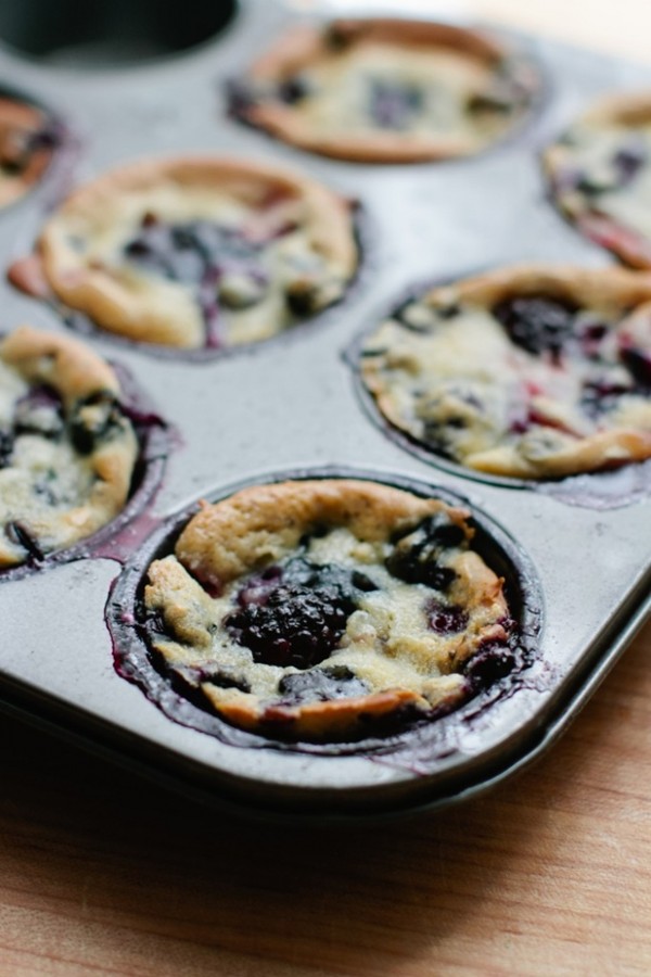Honey, ricotta and berry muffins