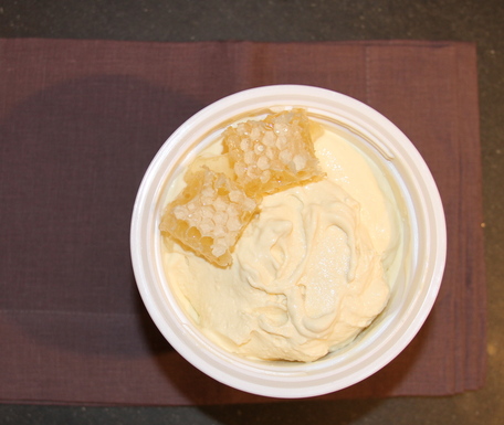 Honey ricotta gelato