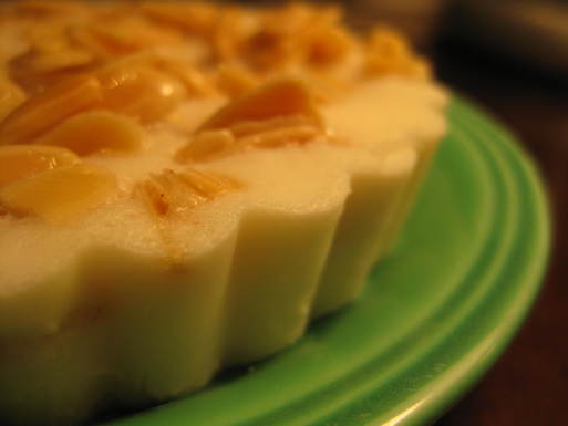 Honey ricotta gelato with honeyed almonds