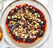 Honey-roast beetroot & Wensleydale tarte Tatin