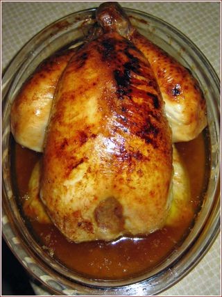 Honey-roast chicken