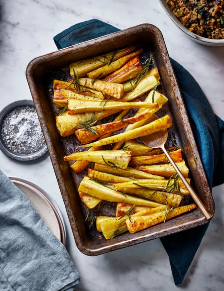 Honey roast parsnips with rosemary
