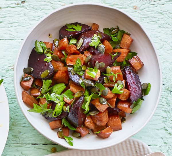 Honey-roasted beetroot & carrots