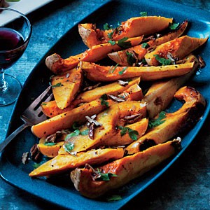 Honey-roasted butternut squash