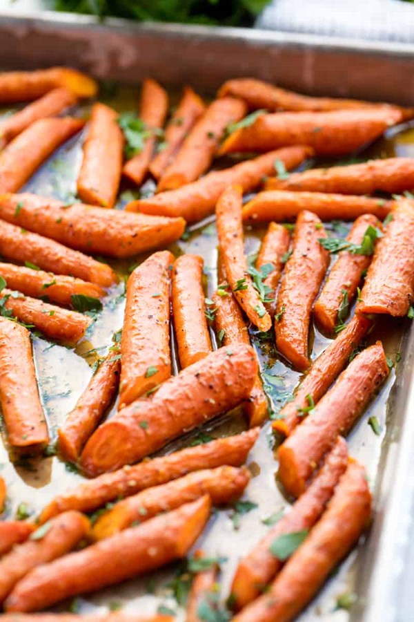Honey-roasted carrots