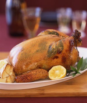 Honey-roasted chicken with lemon and tarragon