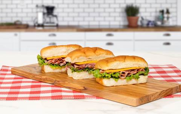 Honey roasted ham mini subs