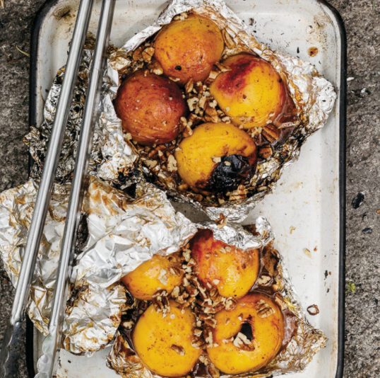 Honey-roasted peaches