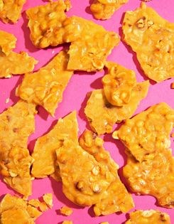 Honey-roasted peanut brittle
