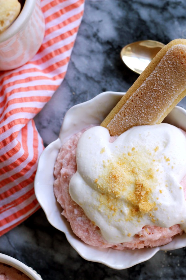 Honey-roasted plum mousse