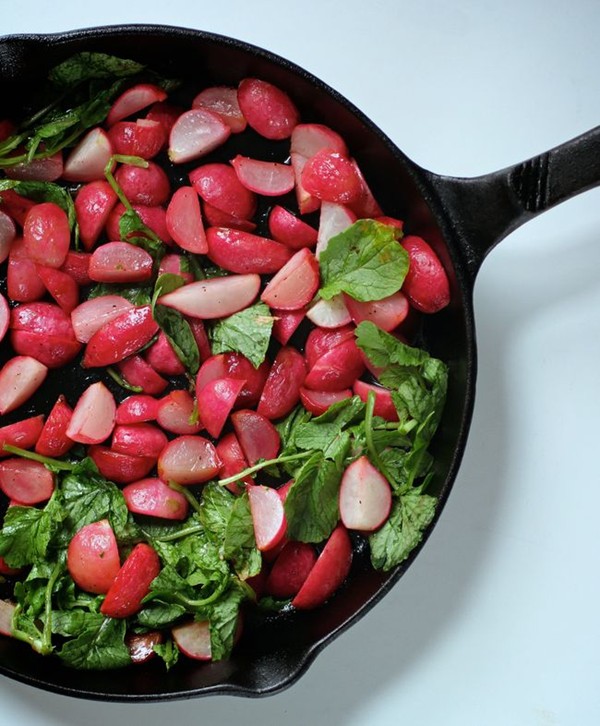 Honey-roasted radishes