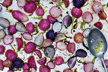 Honey-roasted radishes