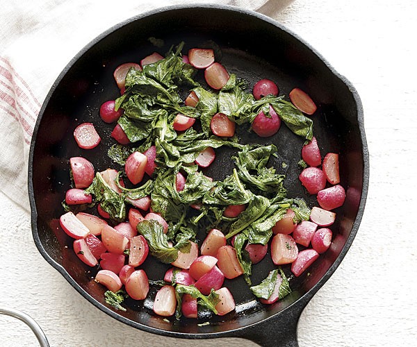 Honey-roasted radishes