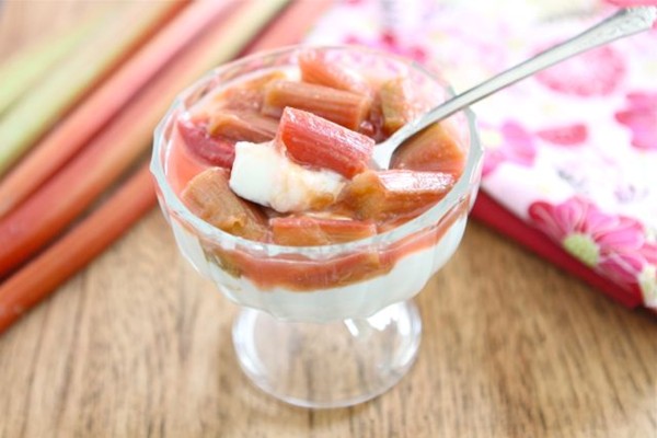 Honey roasted rhubarb