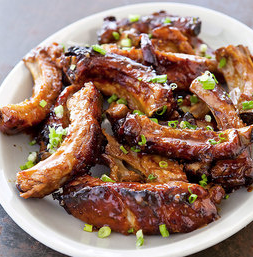 Honey-roasted ribs