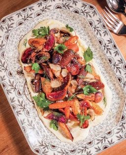 Honey-roasted root vegetables