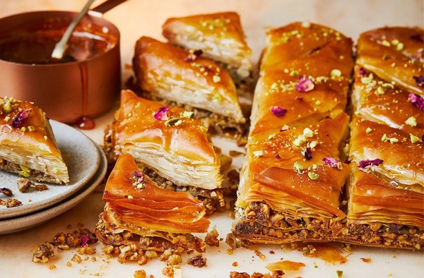 Honey, rose & pistachio baklava 