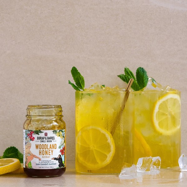Honey, saffron, mint iced tea