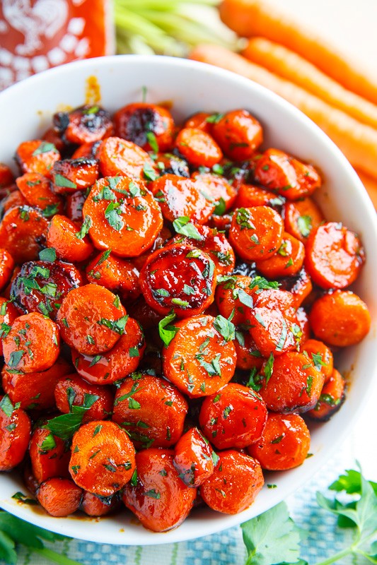 Honey Sriracha roasted carrots