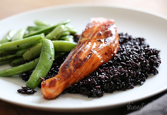 Honey-teriyaki salmon