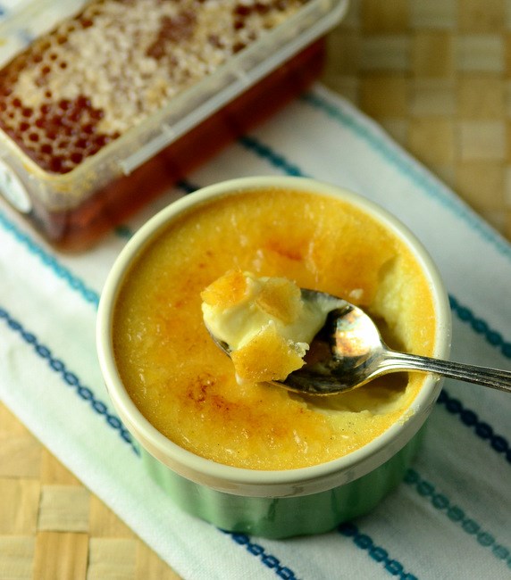 Honey vanilla bean creme brulee