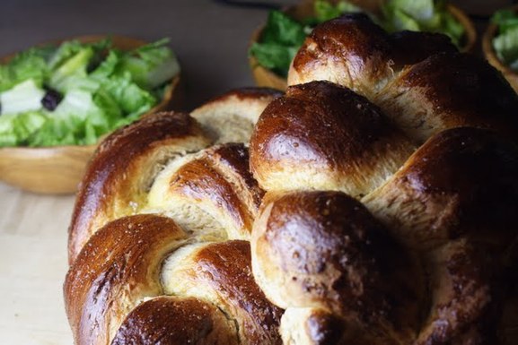 Honey wheat challah