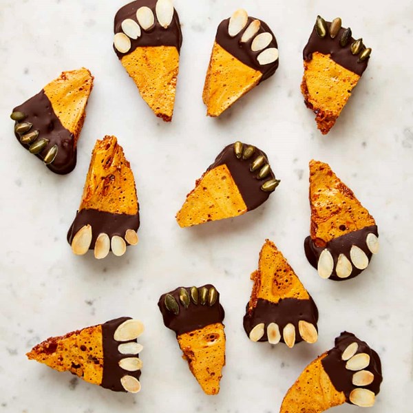 Honeycomb and chocolate monster feet