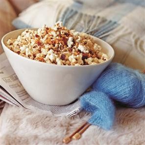 Honeycomb, pancetta and maple popcorn